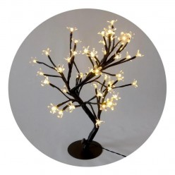 Abajour Árvore Decoração Flor Cerejeira Leds 48L Bivolt Azy UNICA