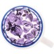 Caneca De Porcelana Branco/roxo 310Ml C/tampa E Infusor Lyor UNICA