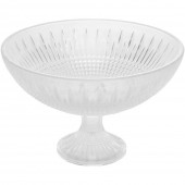 Centro De Mesa Cristal C/PÉ Queen 30x19cm Transparente UNICA Centro De Mesa Cristal C/PÉ Queen 30x19cm Transparente UNICA