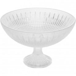 Centro De Mesa Cristal C/PÉ Queen 30x19cm Transparente UNICA