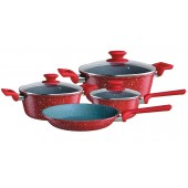 Conjunto De Panelas Colorstone Volcano 4 Peças - Euro Home UNICA