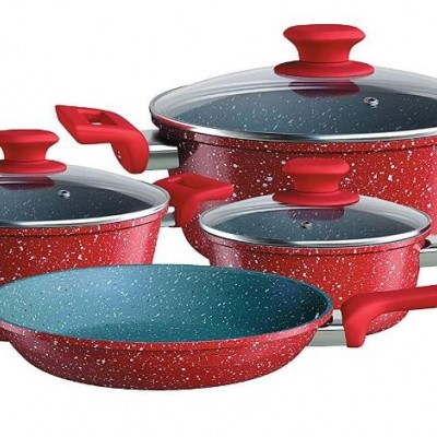 Conjunto De Panelas Colorstone Volcano 4 Peças - Euro Home UNICA