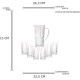 Jogo Com 6 Copos Altos 270Ml E 1 Jarra 1L Vidro Stella Wolff UNICA