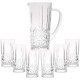 Jogo Com 6 Copos Altos 270Ml E 1 Jarra 1L Vidro Stella Wolff UNICA