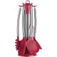 Kit Conchas Gadgets De Silicone Com Cabo Inox 7 Peças Euro UNICA
