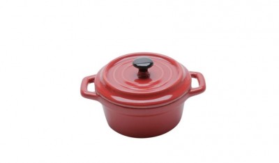 Mini Caçarola Porcelana Black Lid Vermelha Bon Gourmet UNICA
