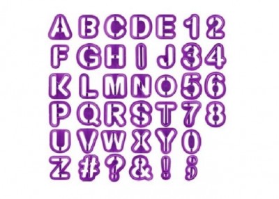 Molde Cortador De Letras E Numeros 40 Peças Carol - Yazi UNICA