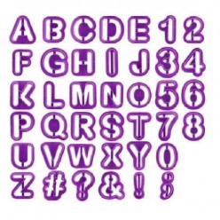 Molde Cortador De Letras E Numeros 40 Peças Carol - Yazi UNICA