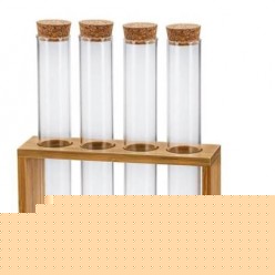Porta Tempero Decorativo C/4 Peças Vidro Organizador Tempero UNICA