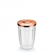 Pote Cristal C/ Tampa Rosca Bronze 500ml UNICA