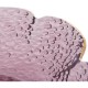 Bowl Cristal Martelado Borda Dourada Taj Flor Rosa 14,x3,5cm UNICA