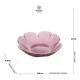 Bowl Cristal Martelado Borda Dourada Taj Flor Rosa 14,x3,5cm UNICA