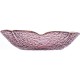Bowl Cristal Martelado Borda Dourada Taj Flor Rosa 14,x3,5cm UNICA