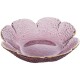 Bowl Cristal Martelado Borda Dourada Taj Flor Rosa 14,x3,5cm UNICA
