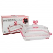 Manteigueira De Coração Rosa Com Tampa Lyor UNICA