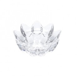 Porta Vela Em Vidro Enfeite Castiçal Flor De Lótus UNICA