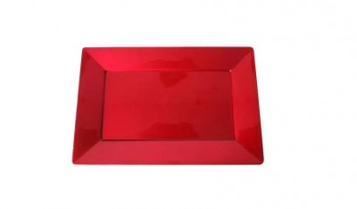 Travessa Retangular Perol - Vermelha - 30X20X2,4Cm - Yangzi UNICA