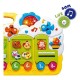 Brinquedo Teclado Educativo Trenzinho Som 35cm Dm Toys UNICA