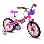 Bicicleta Infantil Menina Top Girls Aro 16 Nathor UNICA Bicicleta Infantil Menina Top Girls Aro 16 Nathor UNICA