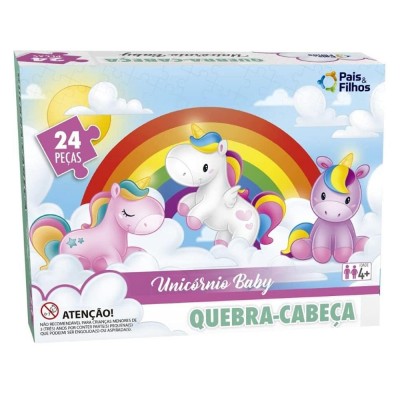 Pais & Filhos Quebra Cabeça Unicórnio Baby 24 Pçs Sortidas UNICA