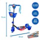 Patinete 3 Rodas Com Cesta Luz E Som Azul Dm Toys UNICA